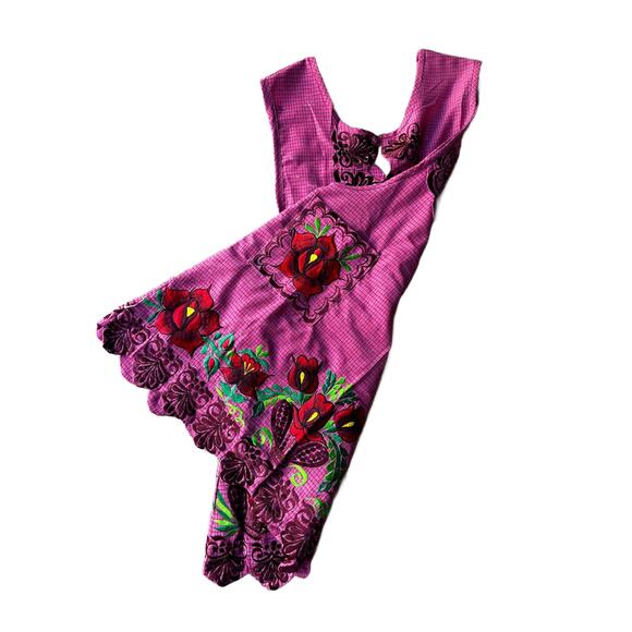 Mexican Folkloric apron embroidered one of a kind mexico todo corazon - Picture 11 of 11